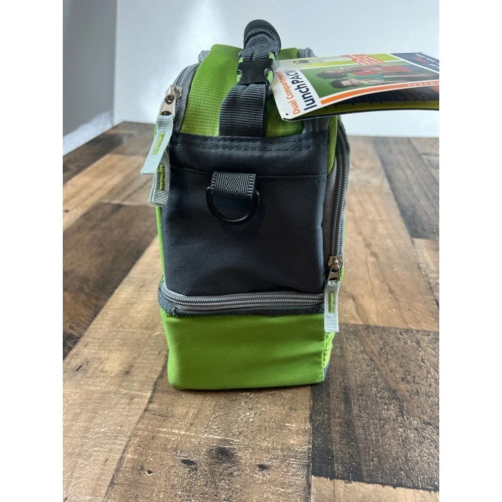 Ci SPORT Dual Compartment Thermal Insulated‎ Lunch Pack, Stainless Steel Bott